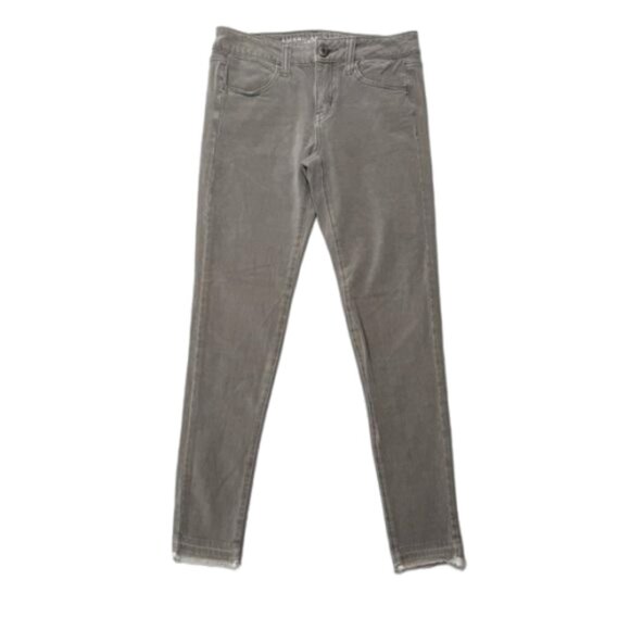 American Eagle Taupe Sateen 360 Super Stretch Jeggings Size 4 Regular #1960 - Picture 1 of 9